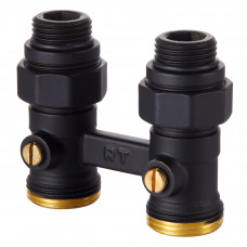 Узел нижнего подключения Royal Thermo прямой 1/2 х 3/4 EK черный